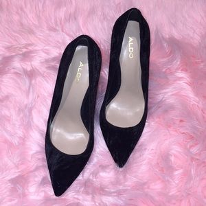 NEW Velvety Black Aldo Pumps